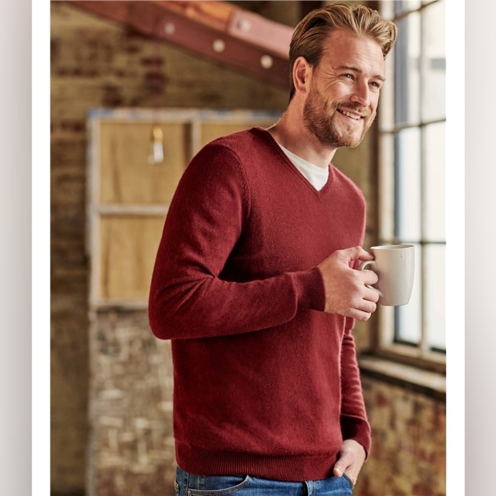 Volcom v-neck sweater - Burgundy - Small